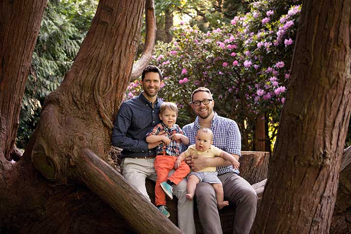 Jeff and Chris with Kellen and Zachary